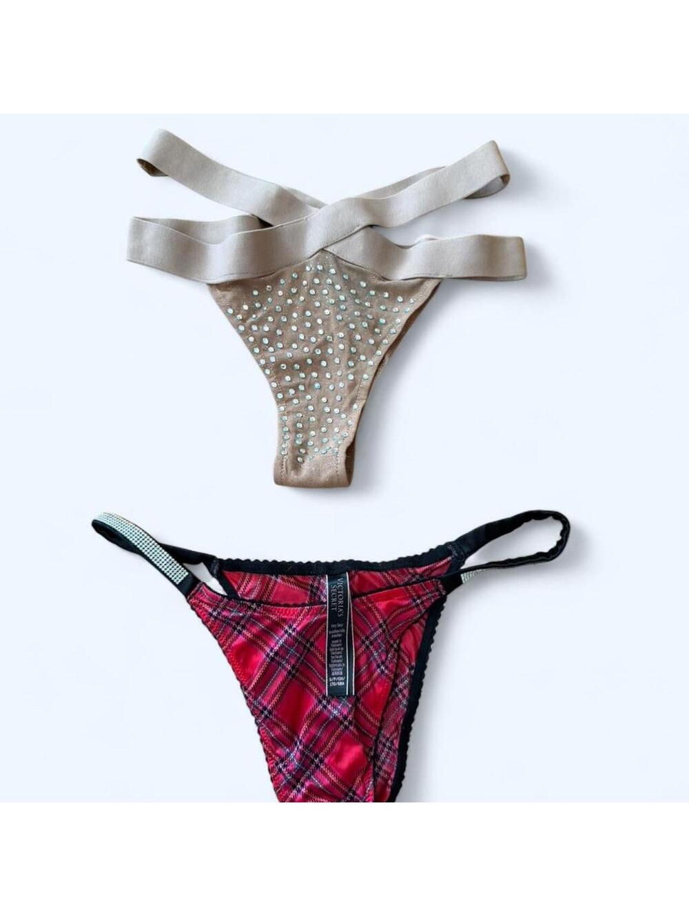 Victoria's Secret Women's Multi and Red Panty